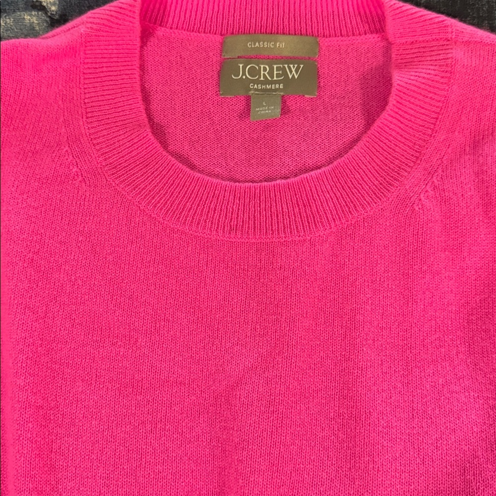 J. Crew Hot Pink Crewneck Sweater - Picture 4 of 5